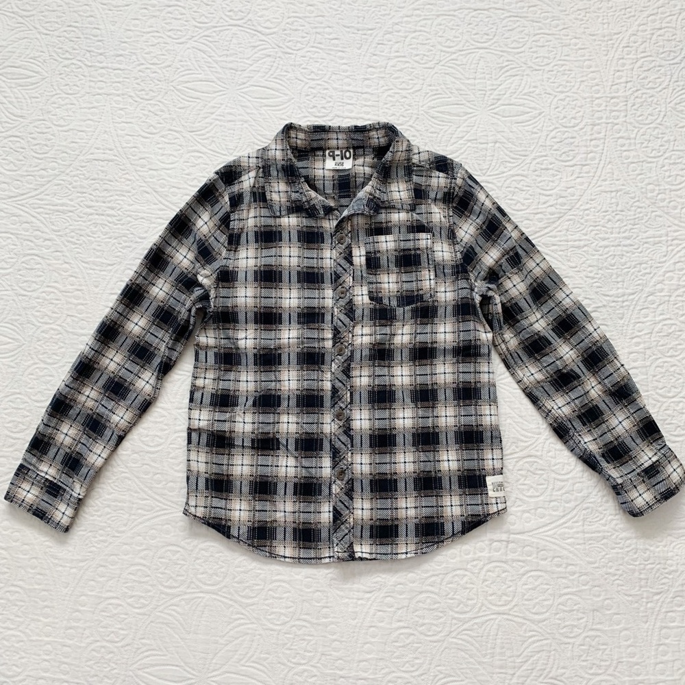 Cotton:On Kids' Rugged Long Sleeve Plaid Shirt